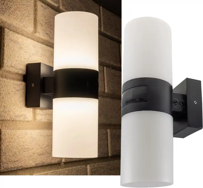 Sofort Bestellen LED Wandleuchte "TUBULAR" IP65 20W, 2085lm, 180° Bewegungsmelder, 2900K
