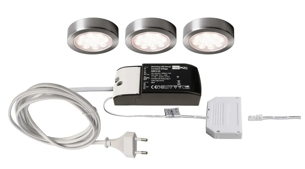 Zertifiziert Deko-Light Baham II 3er Bundle 2,5W Silber