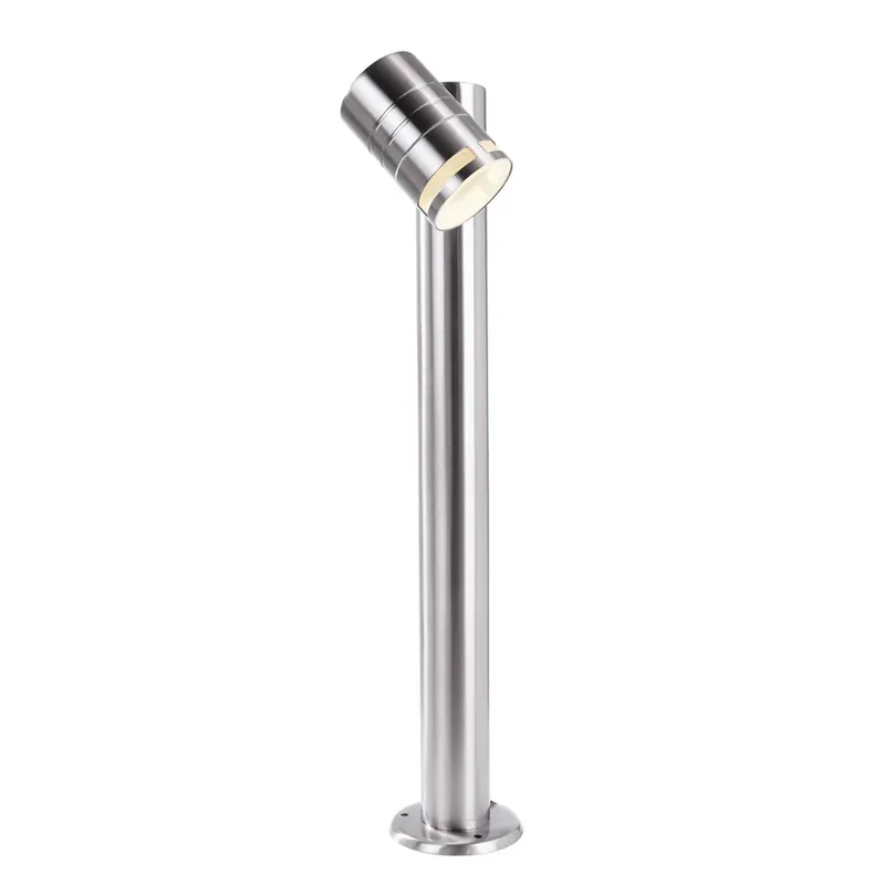 Stehleuchte Zilly II silberfarben Edelstahl 50cm GU10 Kopf schwenkbar Outdoor Gartenleuchte IP44 Kostenloser Versand
