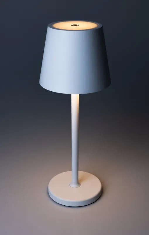 Schnäppchen LED Akku-Tischleuchte "Foco Tenda" 3000K, IP44, Touchschalter, 30cm, weiß