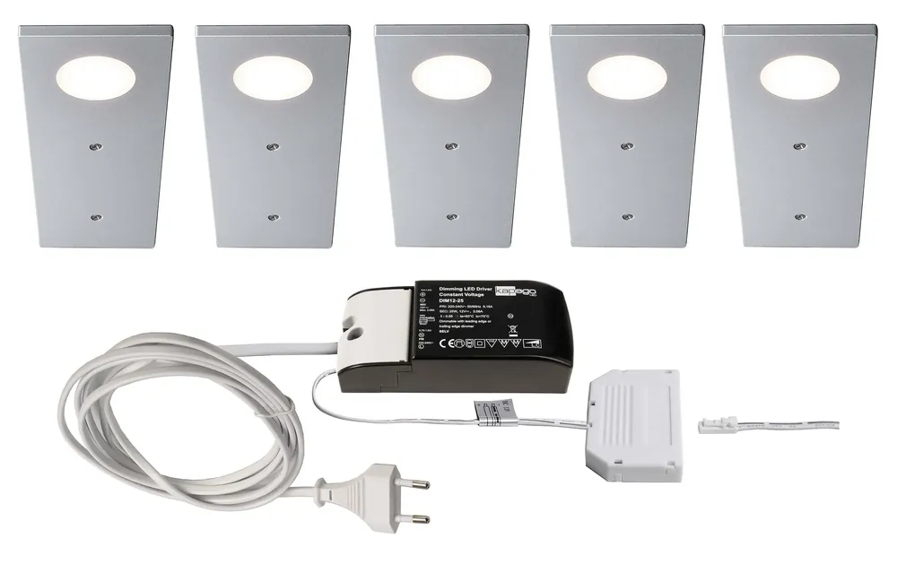 Nur Heute Deko-Light Fine II 5er Bundle 2,3W Silbergrau RAL 7001