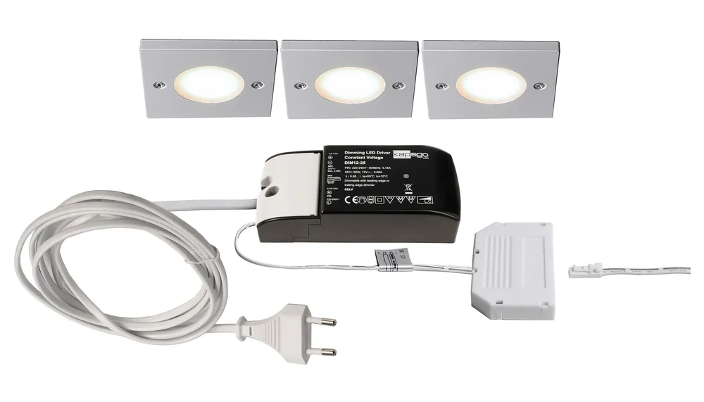Sonderangebot Deko-Light Fine I 3er Bundle 3W Silbergrau RAL 7001