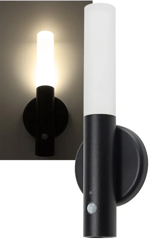 Echt LED Akku-Leuchte Magnethalter LxØ 18x6cm 1W, 90lm, Alu, warmweiß, PIR Sensor