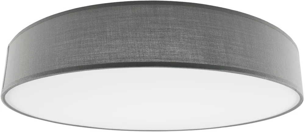 Preisreduziert Deckenleuchte mit Textilschirm grau ØxH 50x12cm, für 4x E27 Lampe