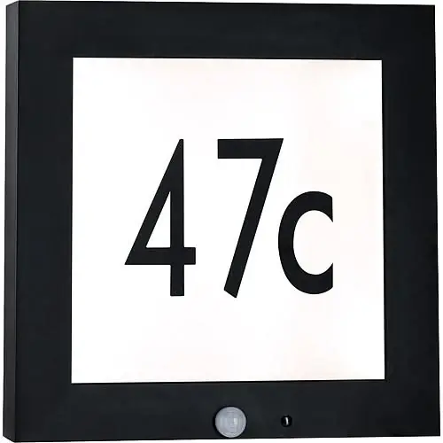 Wochenendangebot Paulmann Outdoor Panel 30x30 cm IP44 9W 230V Anthrazit Hausnummer mit Bewegungsmelder