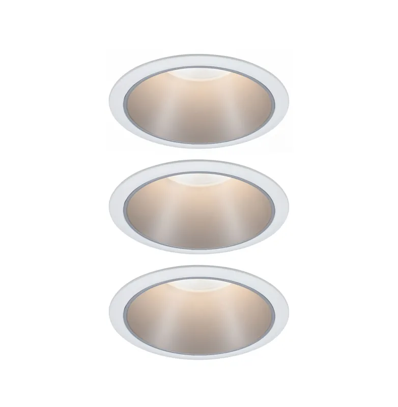 Paulmann Einbauleuchte LED Cole 3x6,5W Weiß/Silber matt 3-Stufen-dimmbar 2700K Warmweiß Aktuell