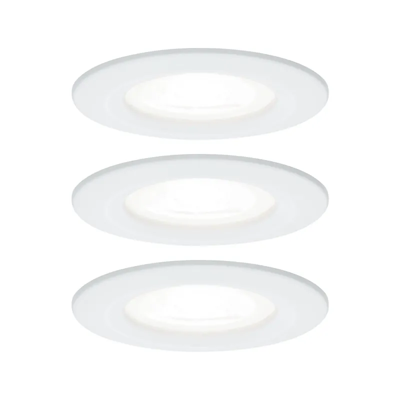 Paulmann EBL Set Nova rd starr LED IP44 3-stepdim 3x6,5W 4000K GU10 51mm weiß/Alu Zink Beliebt