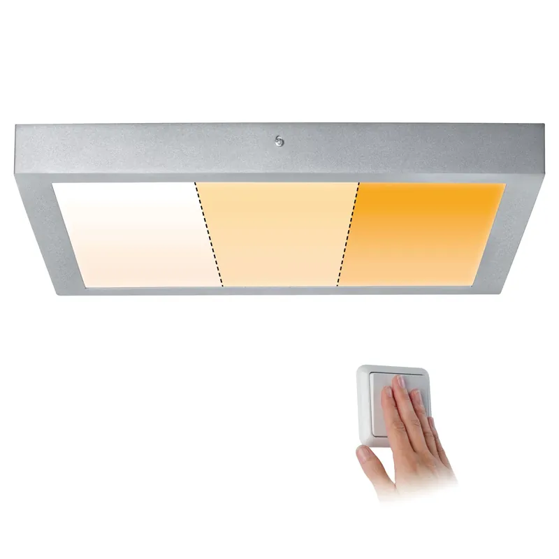 Sonderaktion Paulmann LED Panel Carpo eckig 400x400mm 21W 2.300K Chrom matt