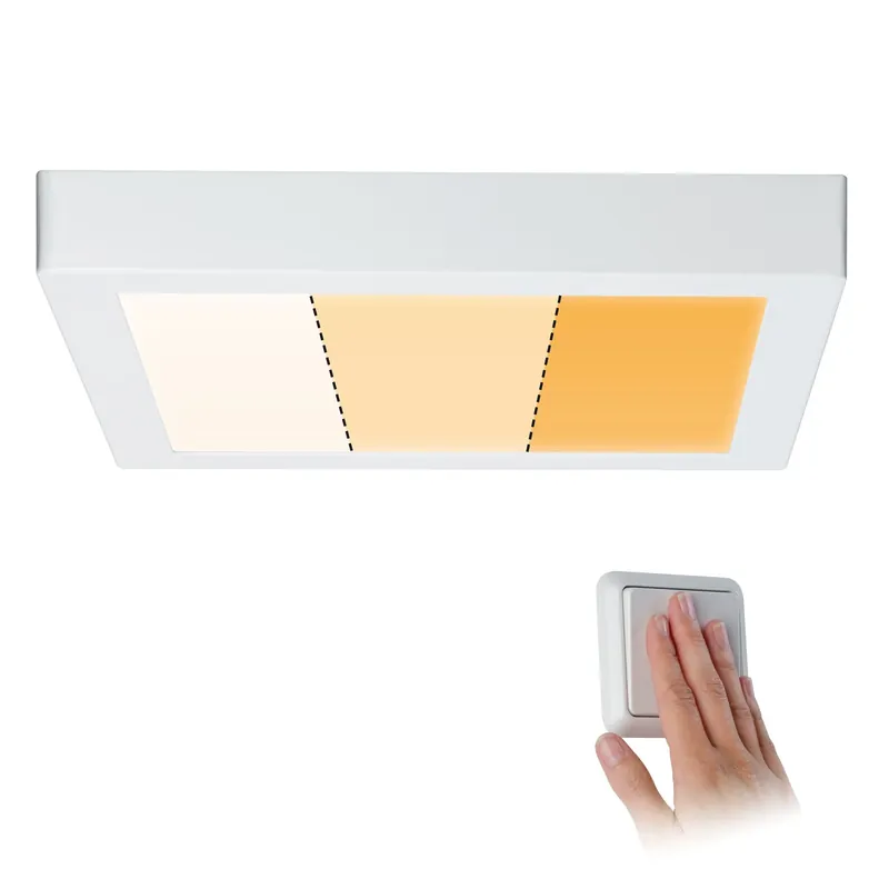 Paulmann WallCeiling Carpo LEDPanel WarmDim 300x300mm 16W Weiß m 230V Metall Must-Have