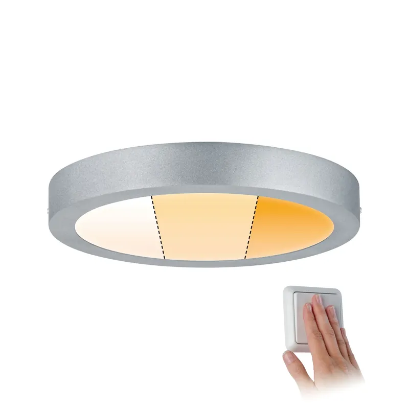 Billig Paulmann WallCeiling Carpo LEDPanel WarmDim 300mm 16W Chrom matt 230V Metall