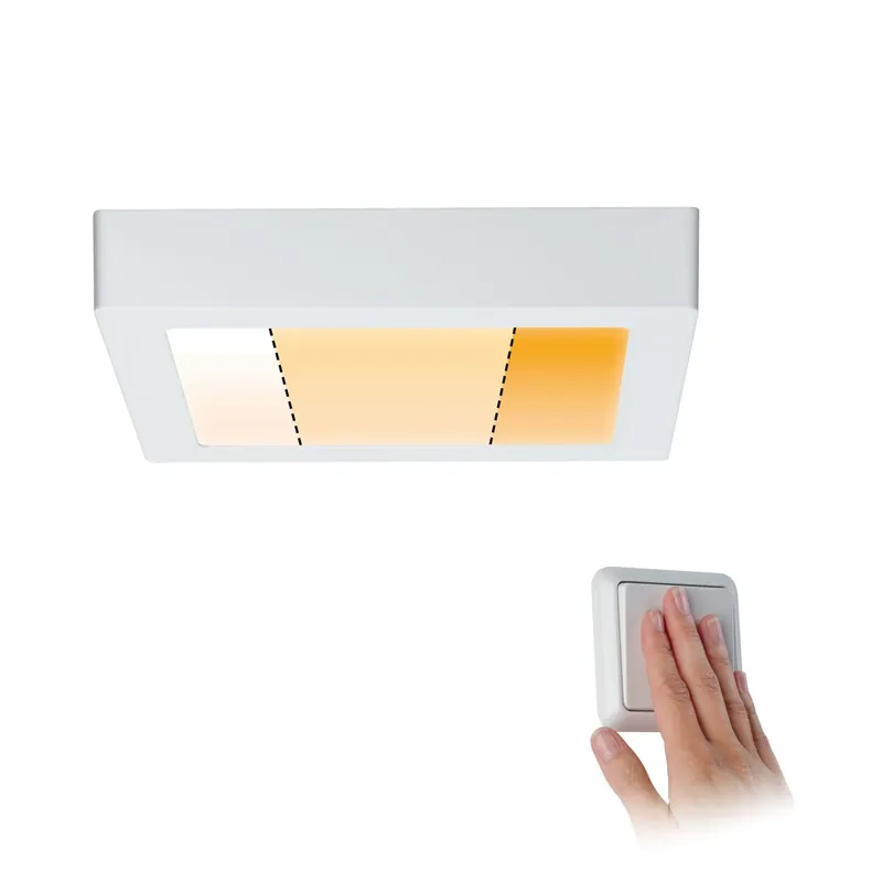 Paulmann WallCeiling Carpo LEDPanel WarmDim 225x225mm 13W Weiß m 230V Metall Beliebt