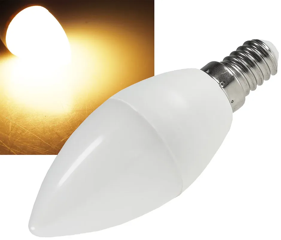 Super-Preis LED Kerzenlampe E14 "RA95" 2900k, 480lm, 230V/6W, 160°, warmweiß