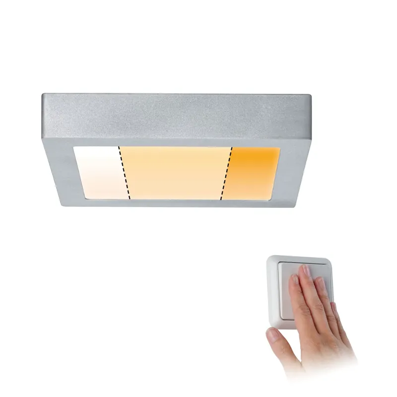 Preiswert Paulmann WallCeiling Carpo LEDPanel WarmDim 225x225mm 13W Chrom m 230V Metall