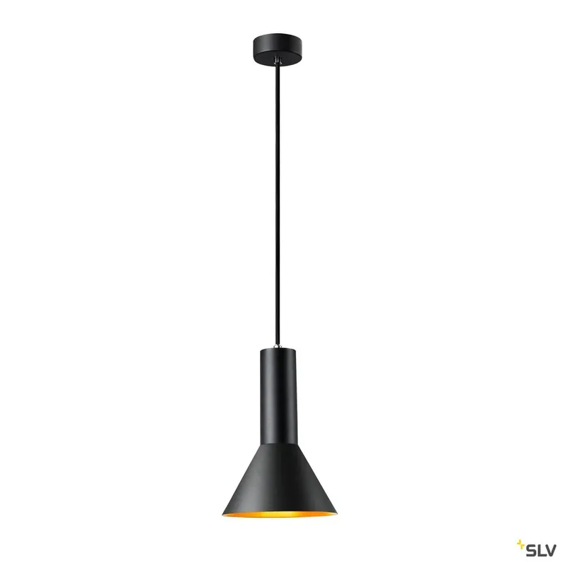 SLV PHELIA 175 E27 Indoor Pendelleuchte schwarz/gold Begrenztes Angebot