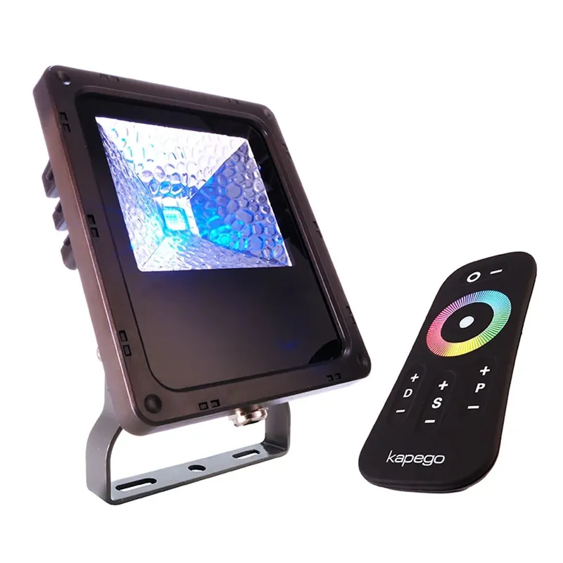 Deko-Light Strahler, Scheinwerfer, Flächenstrahler, Flutlichtstrahler Flood RF II -10 RGB anthrazit 10W IP65 Neu Im Sortiment