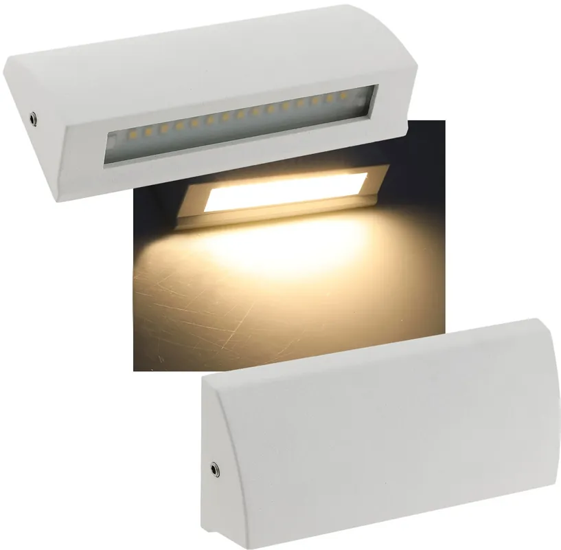 Sichere Zahlung LED Wandleuchte "BARCAS 4" IP54, 3,5W, 140lm, 3000K, warmweiß