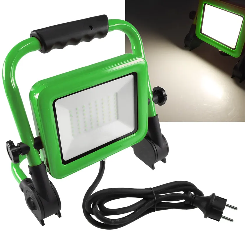 Sonderangebot LED-Baustrahler "CTS-100W V4" mit Kabel 100W, IP44, 8350lm, 4000K, mit Ständer