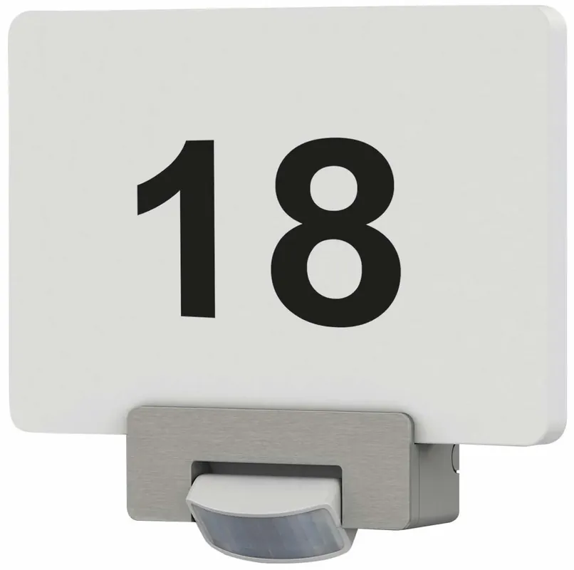 Sonderangebot Hausnummernleuchte mit Bewegungsmelder incl. Zahlen-/Buchstabensatz, 2x 1W LED