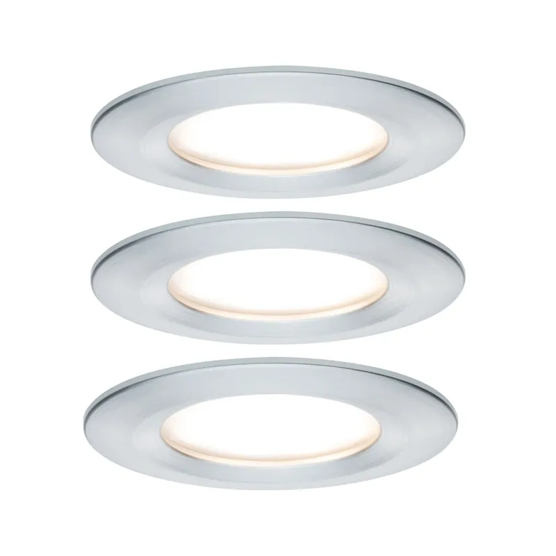Paulmann Premium EBL Set Coin Slim rund starr LED 3x6,8W 2700K 230V 51mm Alu ged./Alu Neuheit