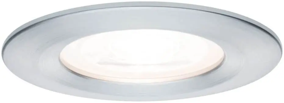 Jetzt Kaufen Paulmann EBL Set Nova rund starr LED IP44 1x6,5W 2700K 230V GU10 51mm Alu ged/Alu