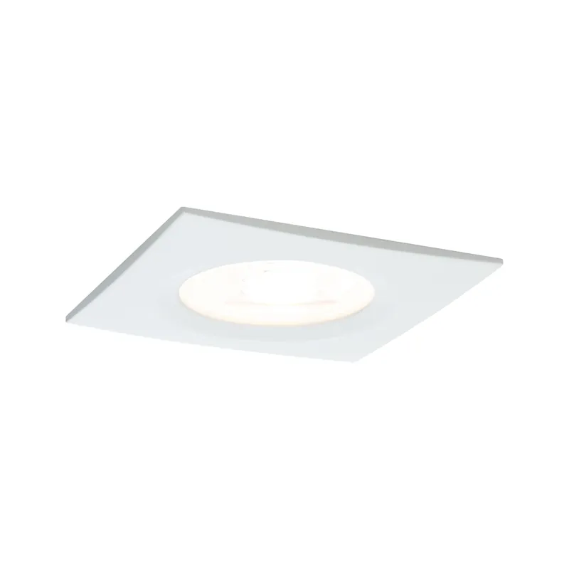 Neu Im Sortiment Paulmann Premium EBL Set Nova eckig dim LED 3x7W 230V GU10 51mm Weiß matt/Alu Zink