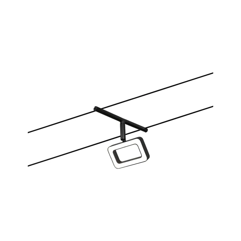 Kostenfreie Lieferung Paulmann Seilsystem Spot Frame Schwarz matt,Chrom 1x4,8W 3.000 DC 60VA