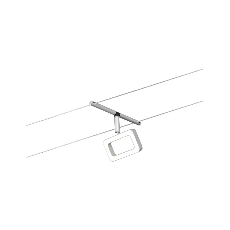 Zertifiziert Paulmann Seilsystem Spot Frame Chrom matt,Chrom 1x4,8W 3.000 DC 60VA