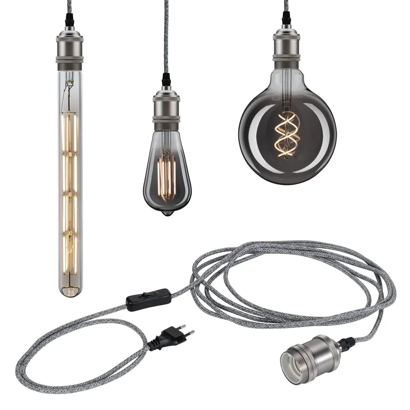 Must-Have Paulmann Pendelleuchte Neordic Eldar inkl. Eurostecker E27 max. 1x20W Grau/Nickel