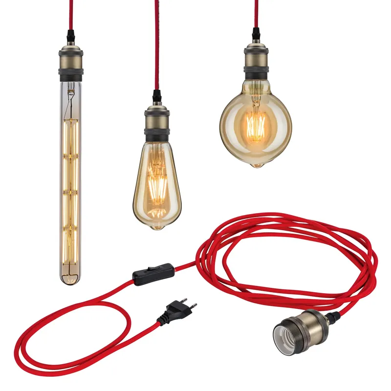Paulmann Pendelleuchte Neordic Eldar inkl. Eurostecker E27 max. 1x20W Rot/Brüniert Solange Der Vorrat Reicht