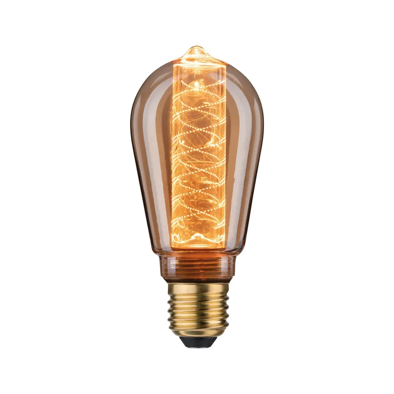 Ausverkauf Paulmann LED Vintage-Kolben ST64 Inner Glow E27 Gold mit Innenkolben Spiralmuster dimmbar