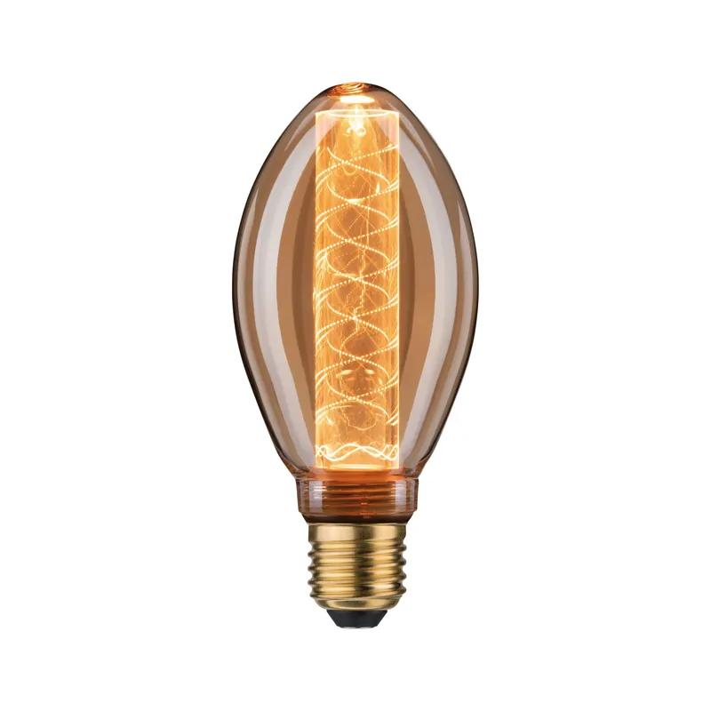 Paulmann LED Vintage-Birne B75 Inner Glow E27 Gold mit Innenkolben Spiralmuster dimmbar Letzte Chance