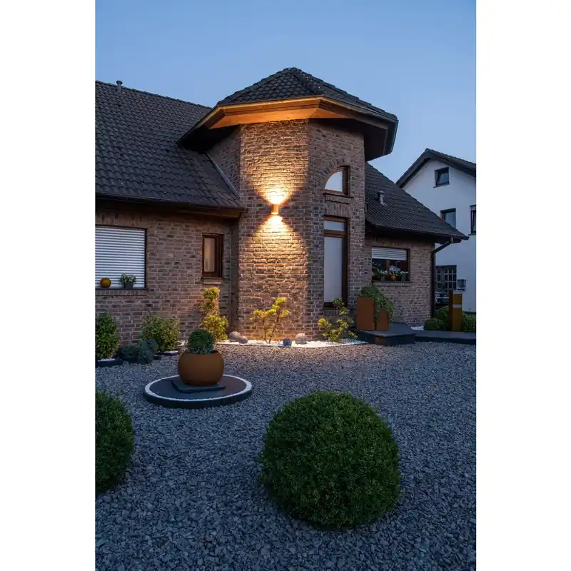 SLV RUSTY© UP/DOWN WL, Outdoor LED Wandaufbauleuchte rund rost CCT switch 3000/4000K Direktkauf