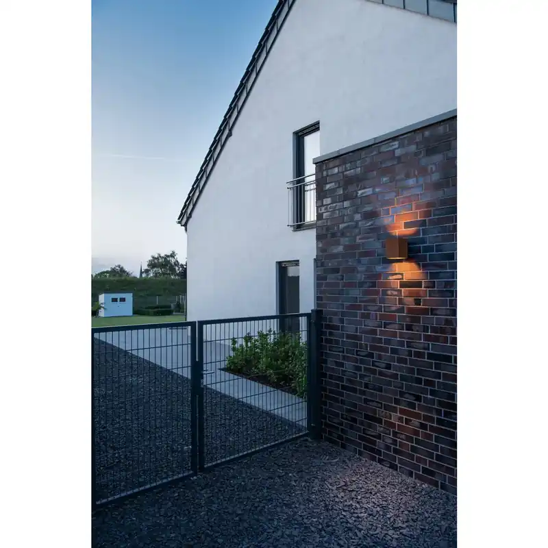 Online Kaufen SLV RUSTY© UP/DOWN WL, Outdoor LED Wandaufbauleuchte eckig rost CCT switch 3000/4000K