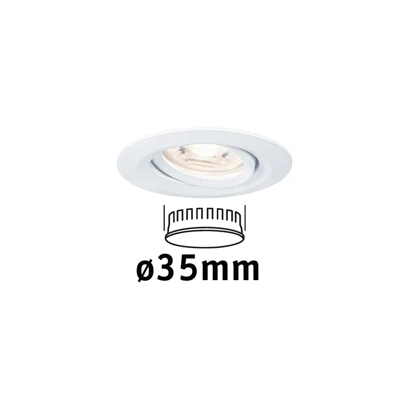 Paulmann EBL Nova mini Coin rund schwenkbar LED 1x4W 310lm Weiß matt/Alu Zertifiziert