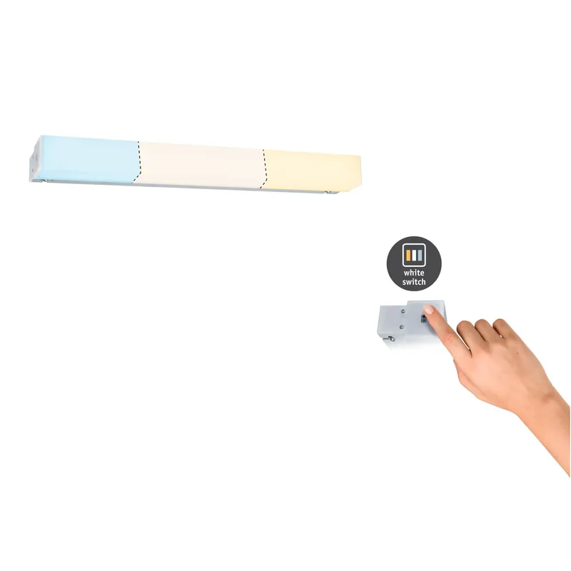 Schnäppchen Paulmann WallCeiling HomeSpa Luno IP44 LED 1x6W WhiteSwitch 390mm Alu 230V Metall/Kst