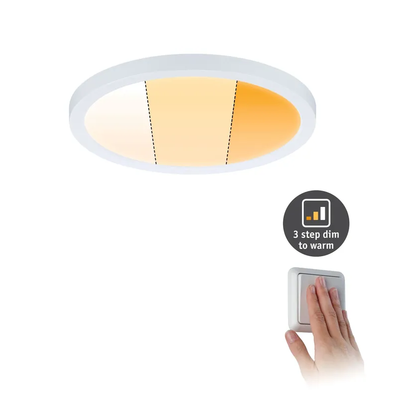 Paulmann EB Panel Areo VariFit IP44 15W 3 Step dim to warm 175mm Weiß Kst Expressversand