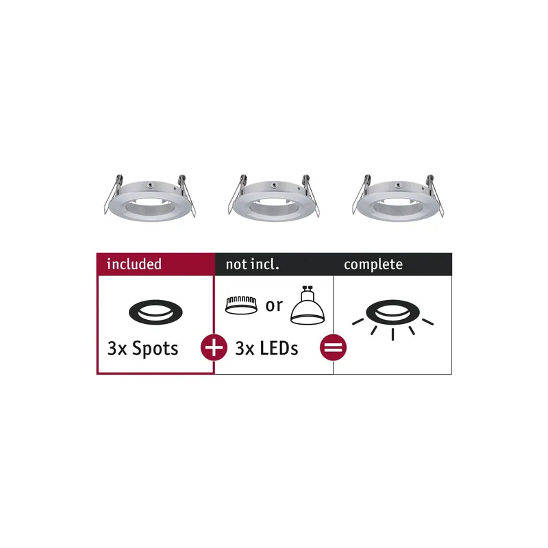 Sale Paulmann EBL Choose 3er Spot starr max 3x10W 230V 51mm Alu gedreht Alu