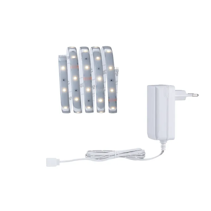 Paulmann MaxLED 250 Basisset 1,5m Warmweiß IP44 Protect Cover 2700K 6W 230/24V Silber Geprüft