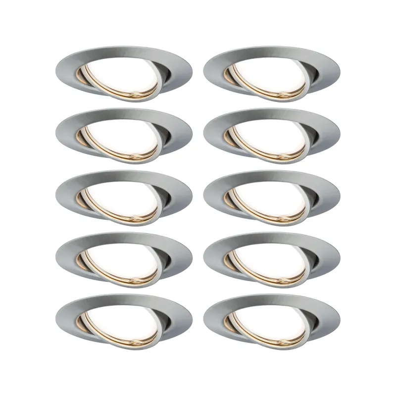 Paulmann Einbauleuchte LED Base rund max. 10x10W GU10 Eisen gebürstet Meistverkauft