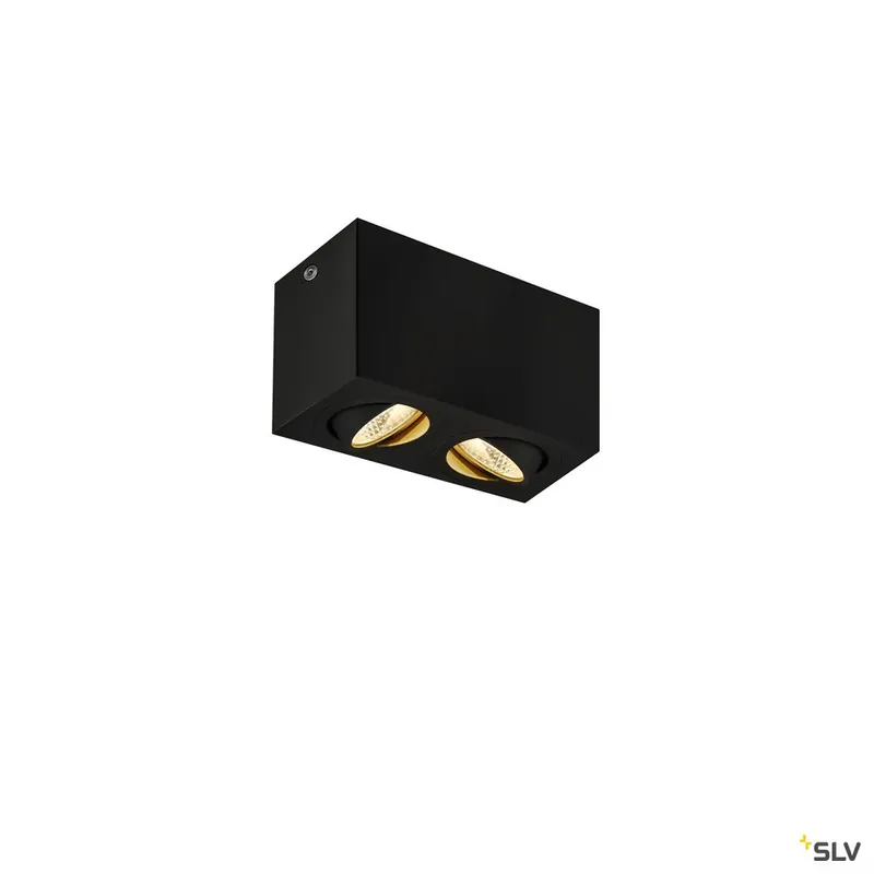 SLV TRILEDO Double, LED Indoor Deckenaufbauleuchte, schwarz, 3000K, 16W Sonderaktion