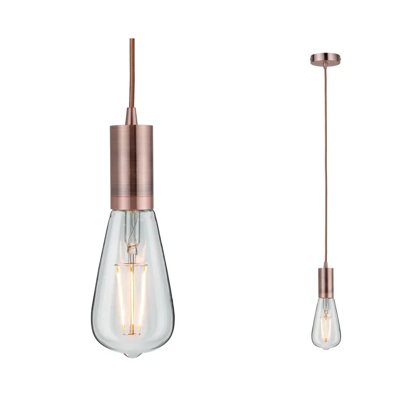 Geprüft Paulmann Pendelleuchte Neordic Haldis E27 max. 1x60W Kupfer