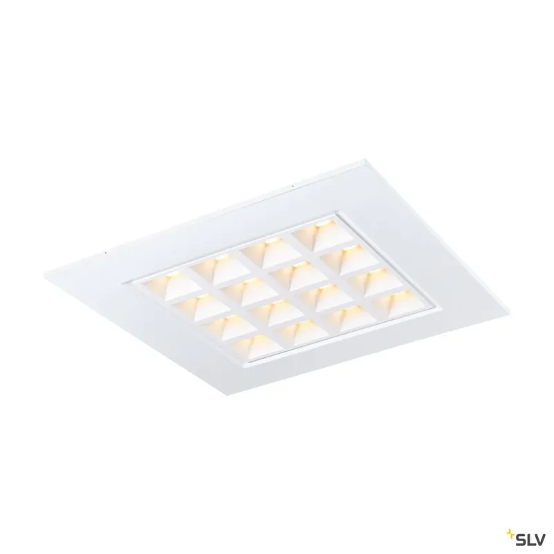 SLV PAVONO 620x620 Indoor LED Deckeneinbauleuchte weiß 3000K UGR<(><<)>16 Finale Aktion