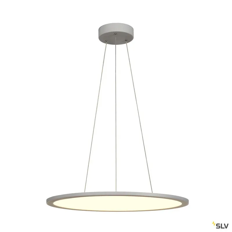 Kostenloser Versand SLV PANEL 60 DALI Indoor LED Pendelleuchten rund grau 4000K