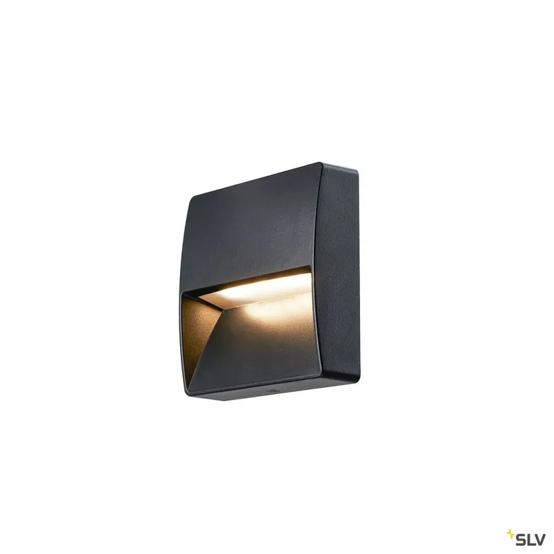 Billig SLV DOWNUNDER OUT square WL Outdoor LED Wandeinbauleuchte anthrazit 3000K