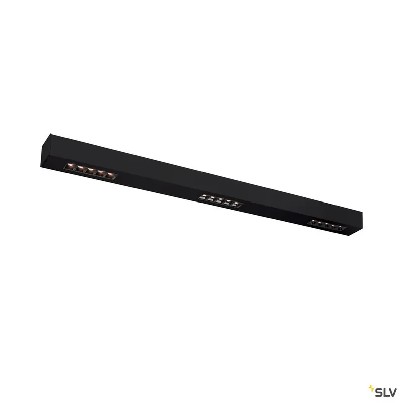 Solange Der Vorrat Reicht SLV Q-LINE CL, LED Indoor Deckenaufbauleuchte, 1m, BAP, schwarz, 3000K