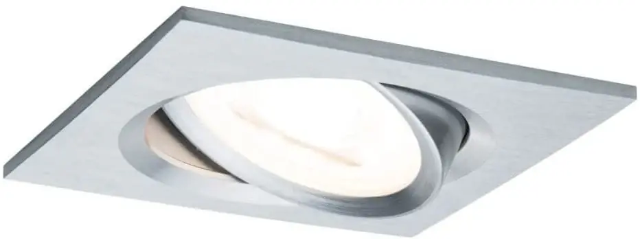 Paulmann EBL Set Nova eckig schw LED 3-stepdim 1x 6,5W 230V GU10 51mm Alu ged/Alu Aktuell