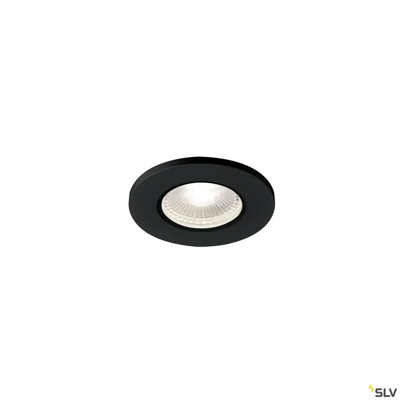 SLV KAMUELA ECO LED Fire-rated Deckeneinbauleuchte, schwarz, 4000K, 38°, dimmbar, IP65 Sonderaktion