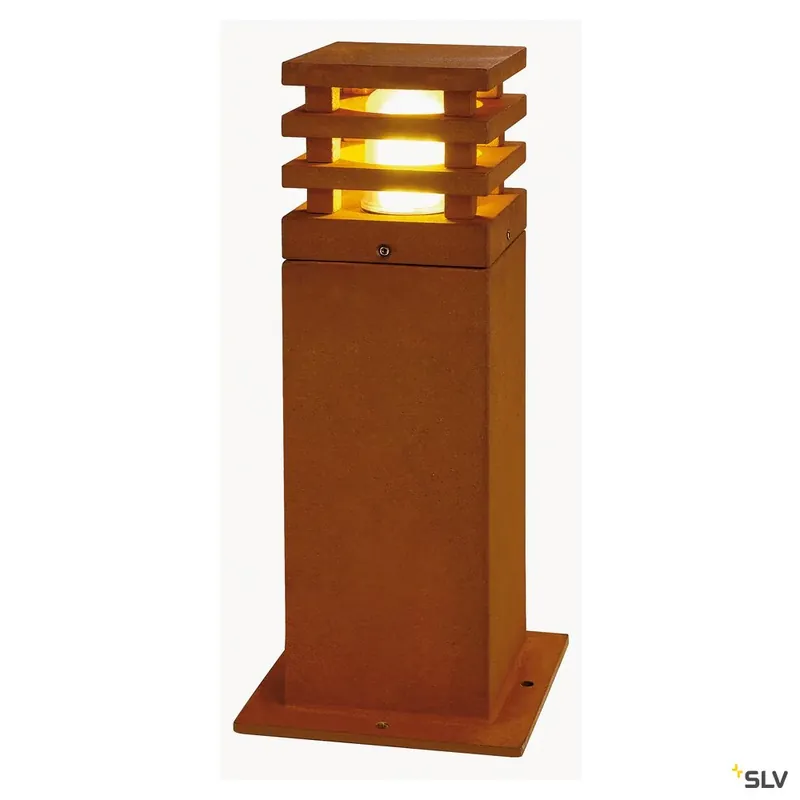 Ausverkauf SLV RUSTY 40 LED SQUARE Aussenleuchte, eisen gerostet, LED 3000K