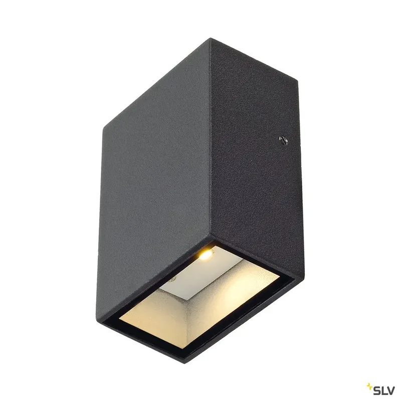 SLV QUAD 1 Wandleuchte, eckig, anthrazit, LED, 1x3W, 3000K Direkt Vom Hersteller