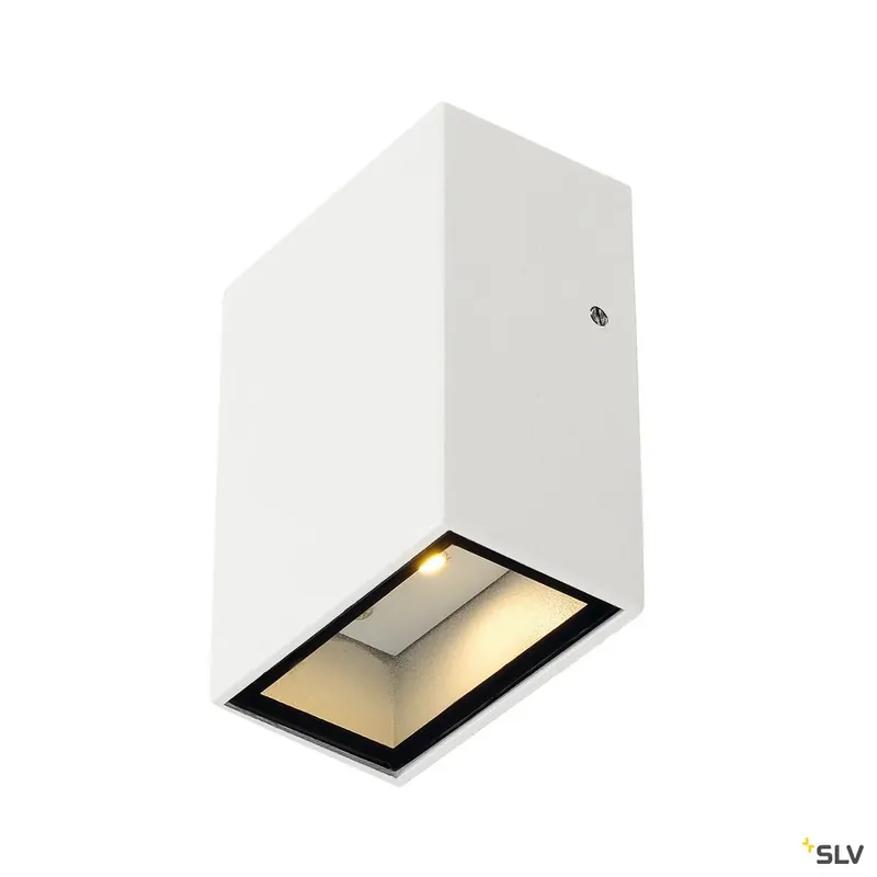 Must-Have SLV QUAD 1 Wandleuchte, eckig, weiss, LED, 1x3W, 3000K